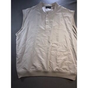 Chase Edward Mens XXL Tan Golf Windbreaker Vest Charity Classic CVS Pullover